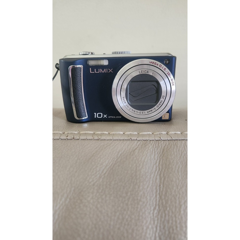 Panasonic LUMIX DMC-TZ5 Compact Digital Camera Leica Lens JAPAN. Blue 10x Zoom